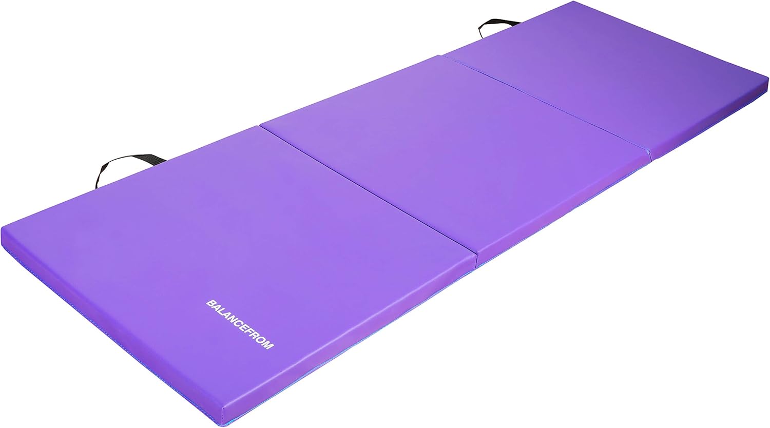 BalanceFrom 1.5" Thick Tri-Fold Folding Exercise Mat with Carrying Handles for MMA, Gymnastics and Home Gym Protective Flooring (Purple) : Sports & Outdoors