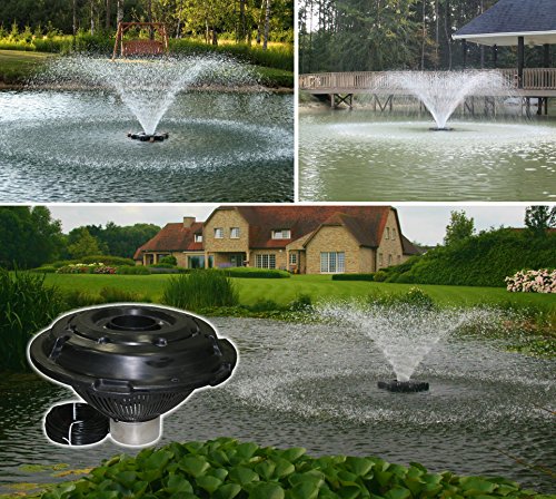 Kasco Decorative Aerating Lake & Pond Fountain with LED Lights - 3/4 HP VFX (3400vfx + LED Lights w/ 200ft Cord)
