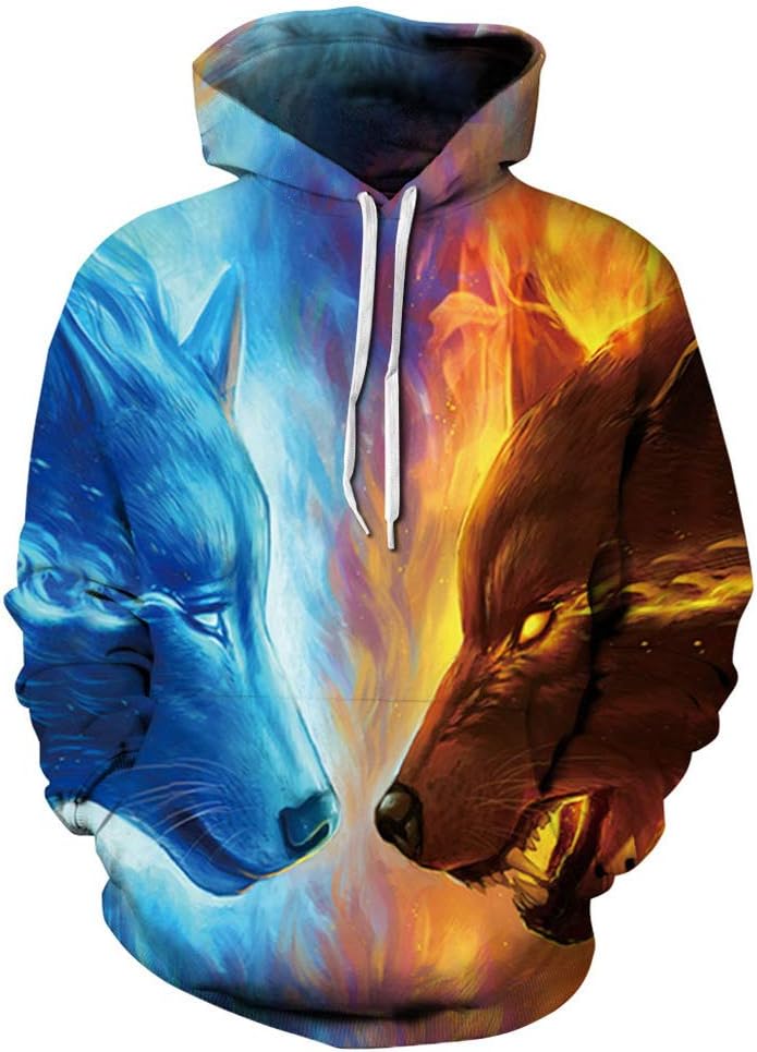 Unisex Realistic 3D Printed Stylish Teens Sweatshirt Hoodie for Men Women