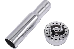 1 pc SHLPDFM Chevy Chrome Oil Filler Tube & Oil Breather Cap 4803 Compatible with SBC BBC 265 283 327 350 Hot Rod