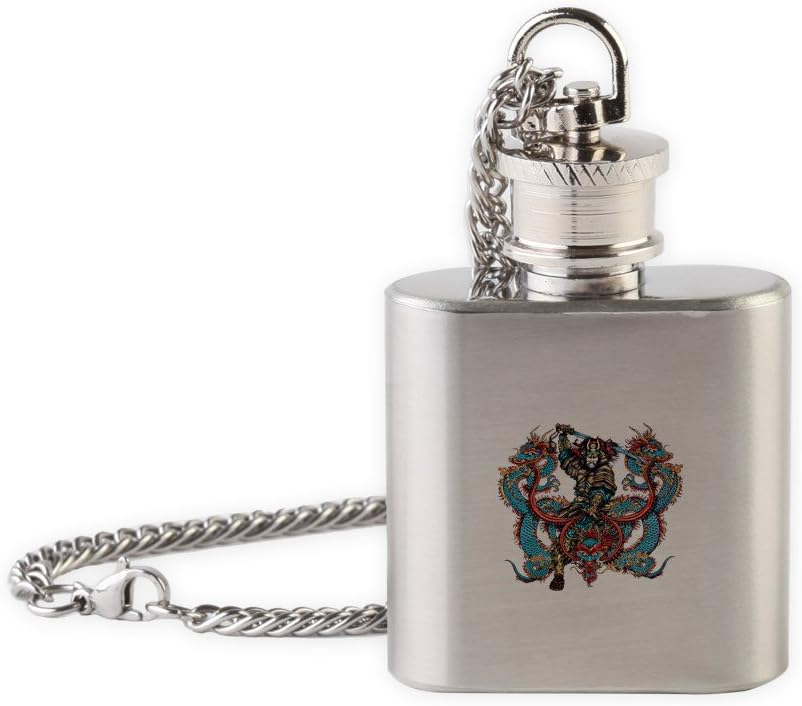 Royal Lion Flask Necklace Japanese Samurai with Dragons