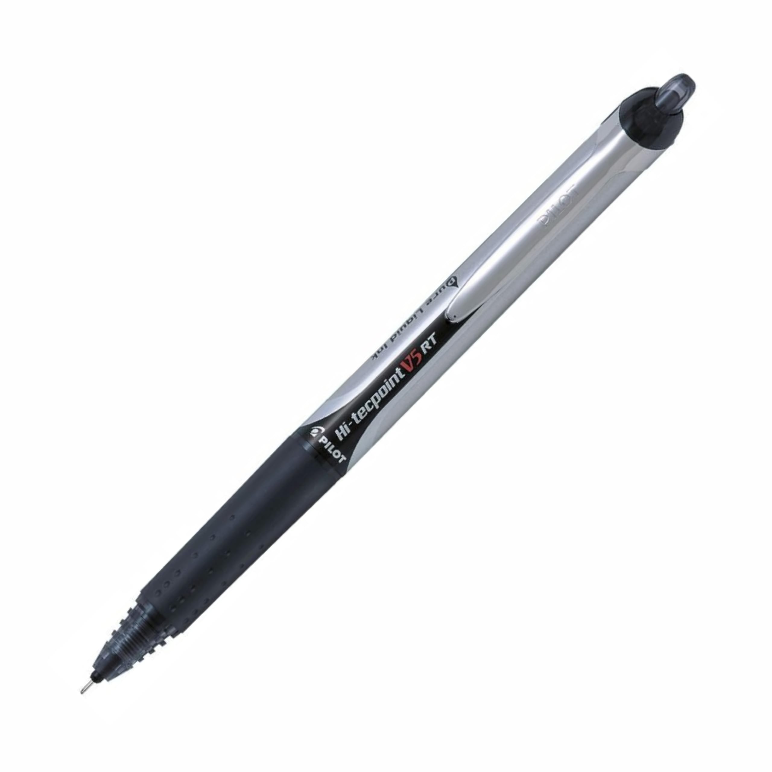 Pilot Hi-Tecpoint V5 RT Retractable Rollerball Pen 0.3 mm Line Pack of 3 Black