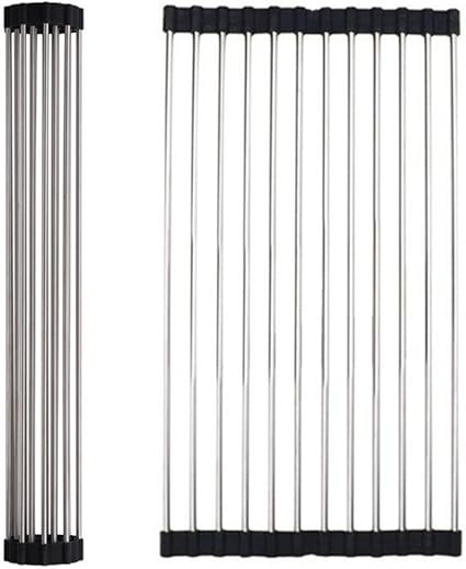 AllSpes Rutschfeste Rollmatte Abtropf Auflage Edelstahl Abtropfschale