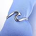 JunXin 925 Sterling Silver Wave Ring Specifically for The Girls All, Let her Show Unlimited Scenery Size 7