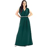 KOH KOH Womens Long Dolman Sleeve Wrap V-Neck Maternity Bridesmaid Maxi Dress