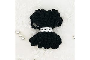 WellieSTR 20g (Black) Curly Hair Coils of Wool Felt Carded Sheep Wool,Roving,Fiber,Needle Felting,Spinning