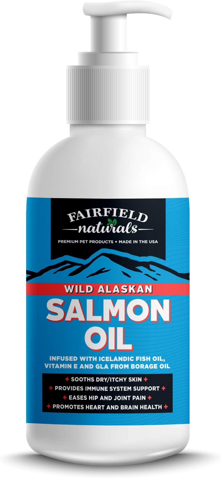Fairfield Naturals Omega 3 Pet Fish Oil for Dogs & Cats - Organic Wild Alaskan Salmon Fish Oil