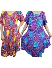 Lots Of 2 Womens Swing Tank Dress Summer Delight Beach Cover Up A-line Caftan Dresses