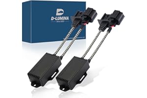 D-Lumina H13 9008 Canbus Decoder LED Anti Flicker Harness, Resistor Decoder Error Free, LED Warning Canceller Capacitors Resistor, Pack of 2