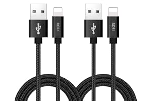 RoFI Charger Cable Compatible for Phone, [2Pack] Nylon Braided Phone Cable Fast Charging USB Cord Replacement for Phone X 8 8