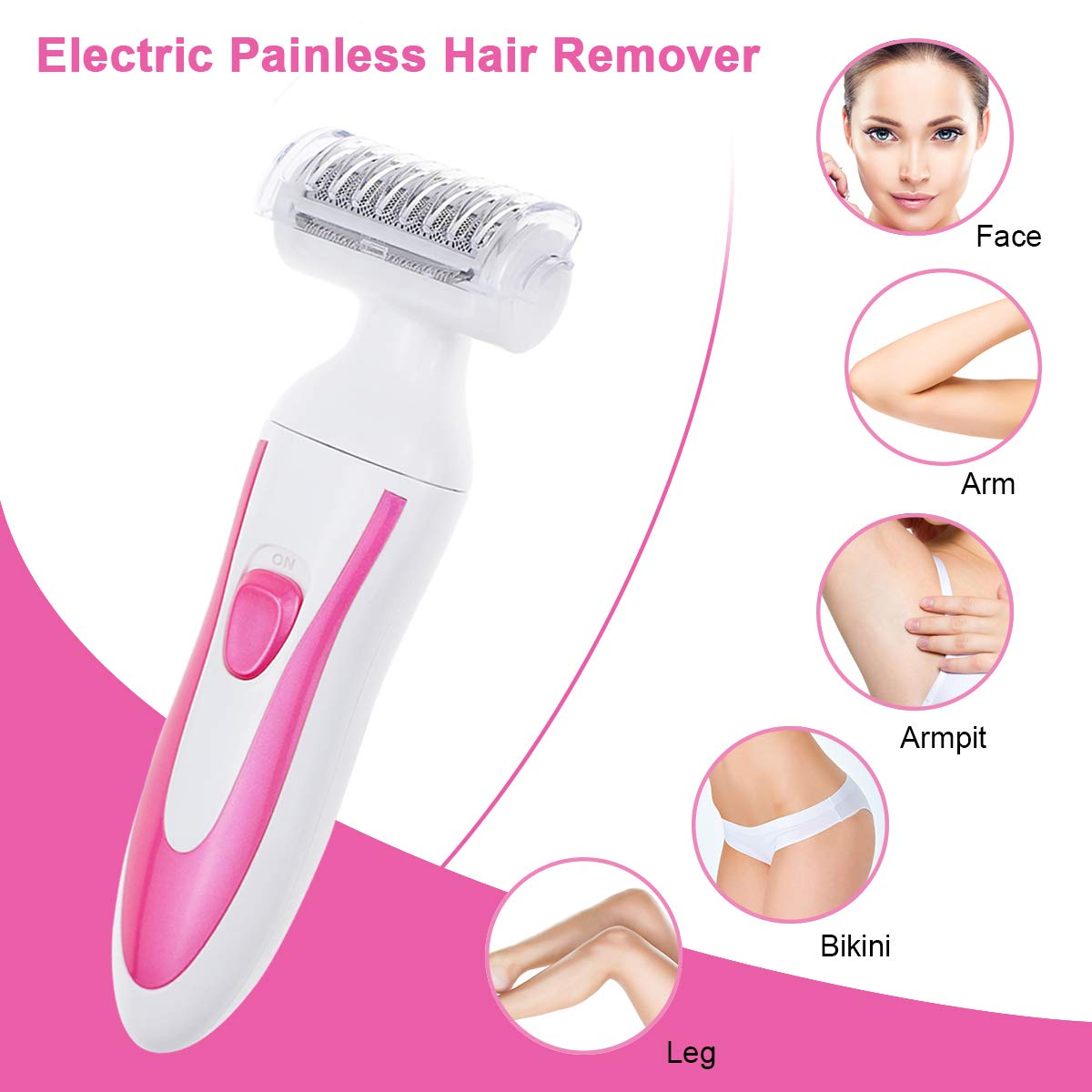 Women Electric Shaver Razor Waterproof Bikini Area Legs Cordless