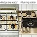 Shovan GRP-01 PTFE Non-stick Gas Range Protectors, Black Stovetop Burner Liner Cover- Reusable, Dishwasher Safe, Easy to Clean,Double Thickness 0.2mm, 5-Pack