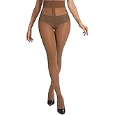 HOTBOSS Unbelievable Durability Tights, Rip Resistant Pantyhose, 40D Semi Sheer High Waist T-Crotch Strong Tights for Women