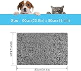 Onarway Waterproof Dog Blanket 60x80 Grey Reversible Fleece Sherpa Bed Car view 3