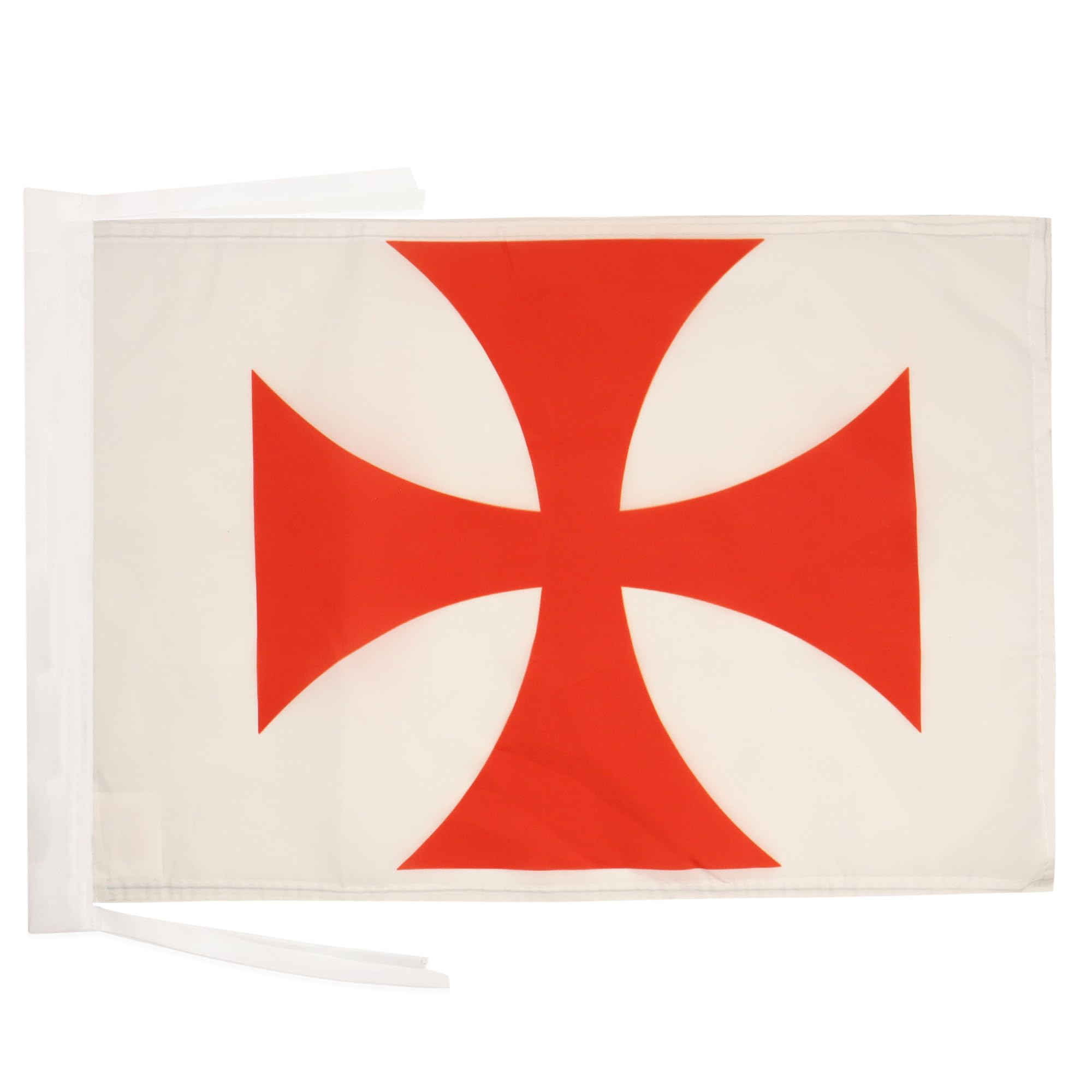 AZ FLAG - Templar Order Flag - 18'' x 12'' - 100% Polyester Catholic Small Banner with Two Cords - Fade Resistant - Vivid Colors - 18x12 in - 45x30 Cm