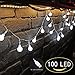 SPIRITUP 100 LED Globe String Lights, Ball Christmas Lights, Indoor/Outdoor Decorative Light, USB Powered, 39 Ft, Cool White Light - for Patio Garden Party Xmas Tree Wedding Decoration