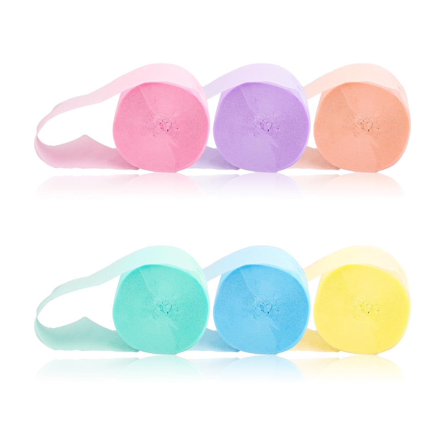 Rumyve Macaron Color Crepe Paper Roll Ribbon Crepe Curtain Background Hanging Fringe Holiday Party Decorations