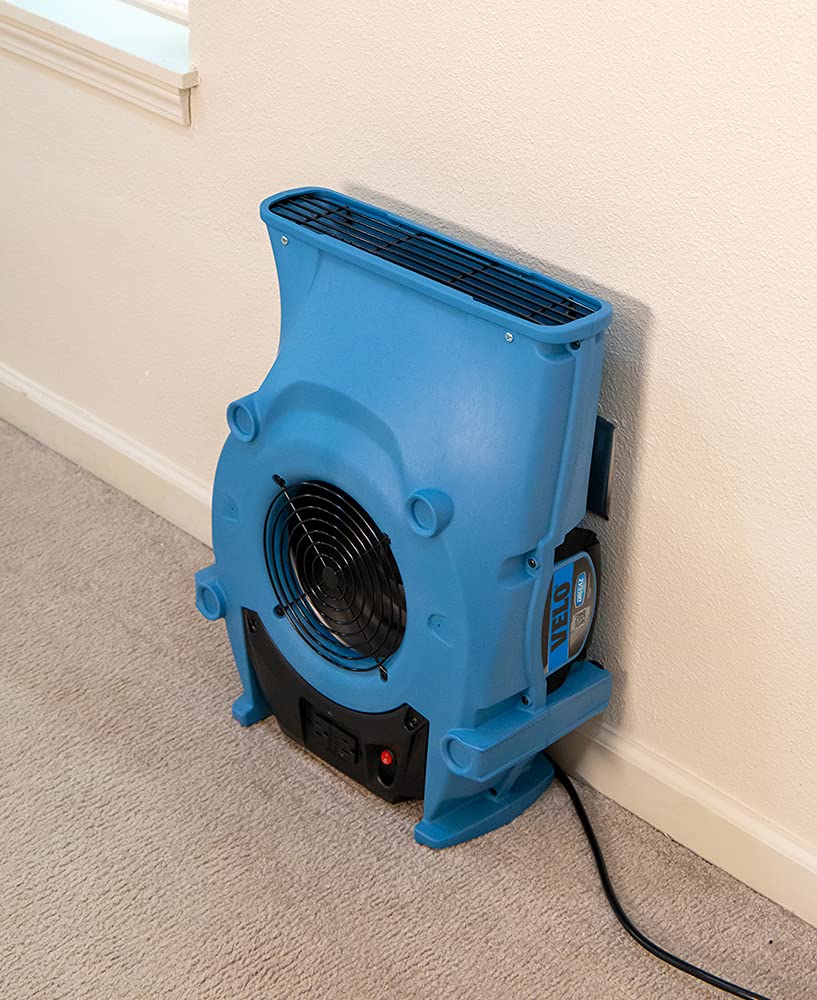 Dri-Eaz 125470 Velo Air Mover, Professional Water Damage Carpet Dryer (F504), Air Blower Dryer for Carpets, Walls, and Floors