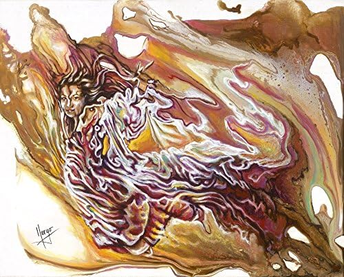 Original Figurative Contemporary Art Painting on Canvas 20"x16" - DEFIANCE - is one of a kind, hand painted acrylic and oil by Karina Llergo Art