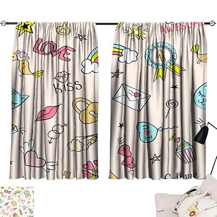 Amazon Com Hariiuet Waterproof Window Curtain Seamless Pattern