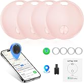 IMSVEPR Smart Tracker Tags Works with Apple Find My APP (iOS Only), 4 Pack | Global Tracking, 92 dB Sound, Lost Mode, Lost Alerts, Replaceable Battery,MFi Certified, Privacy Protection, IP68 Waterproof