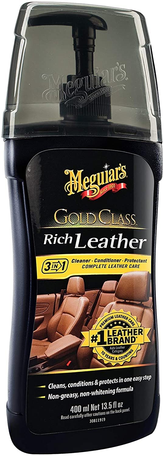 Meguiar's G17914EU Gold Class Rich Leather 3in1 Leather Cleaner Leather Conditioner Leather Protectant 400ml