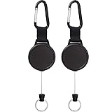 Outus Retractable Keychain Black Badge Reels with