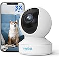 REOLINK 5MP Indoor Security Camera, 5GHz WiFi Camera, E1 Zoom Plug-in Pet Camera, 360 Degree Baby/Dog Monitor with 3X Optical