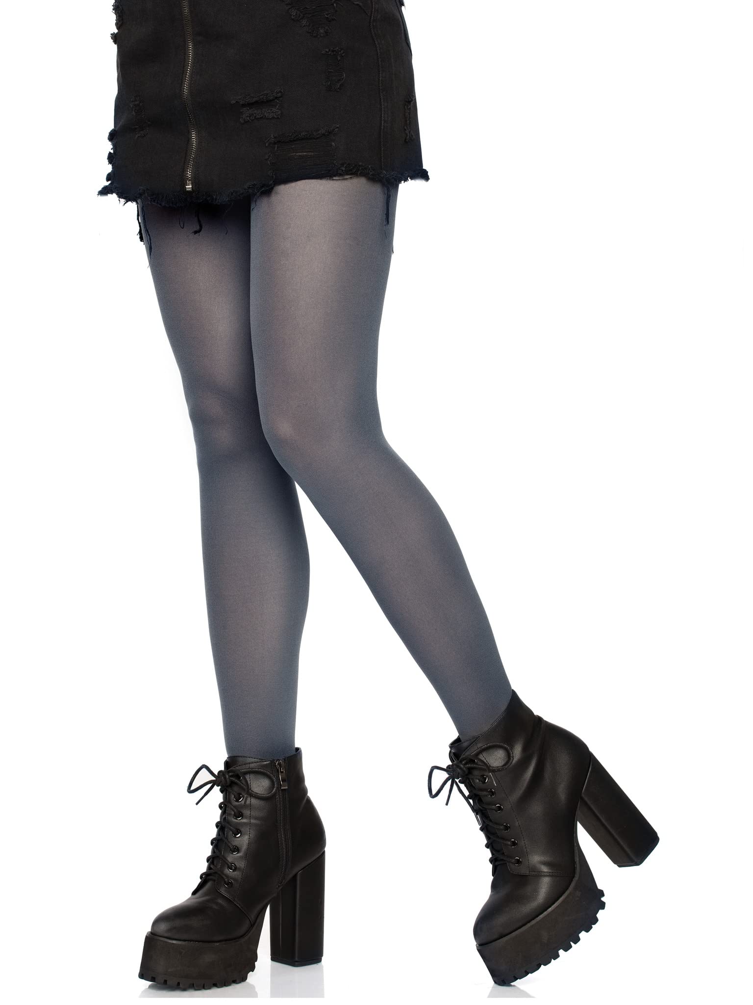 Leg Avenue Women's Nylon Tights, Grey, One size