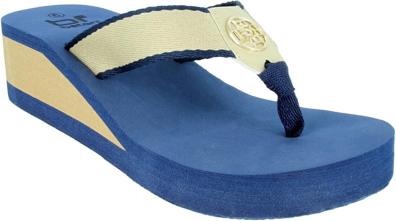 orange platform flip flops