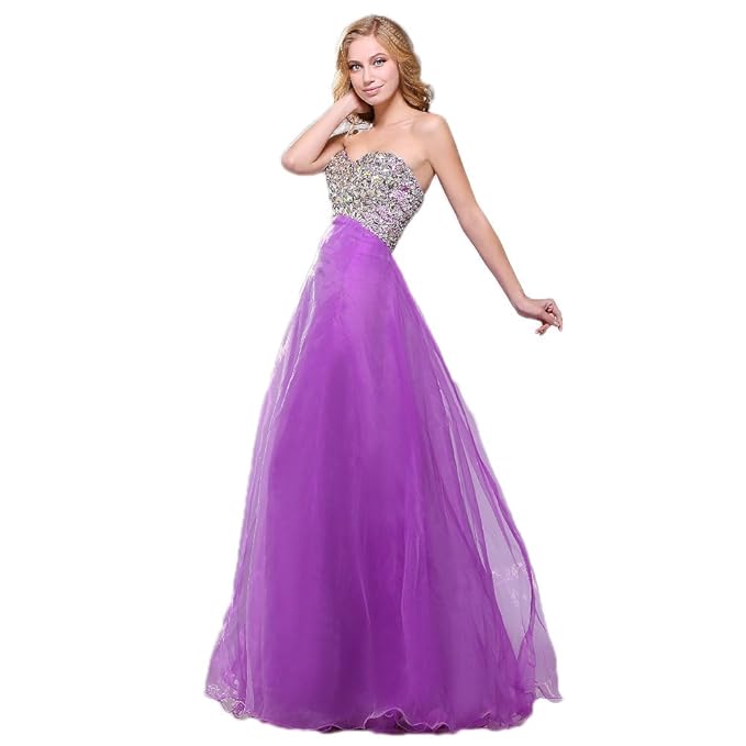 Efashion Women's Evening Dress Size 4 Color Purple Clothing