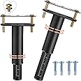 FafdBinm 2PC Bed Frame Support Legs Stabilizer Replacement Universal Slat Reinforcement 6-10.5 inch Black