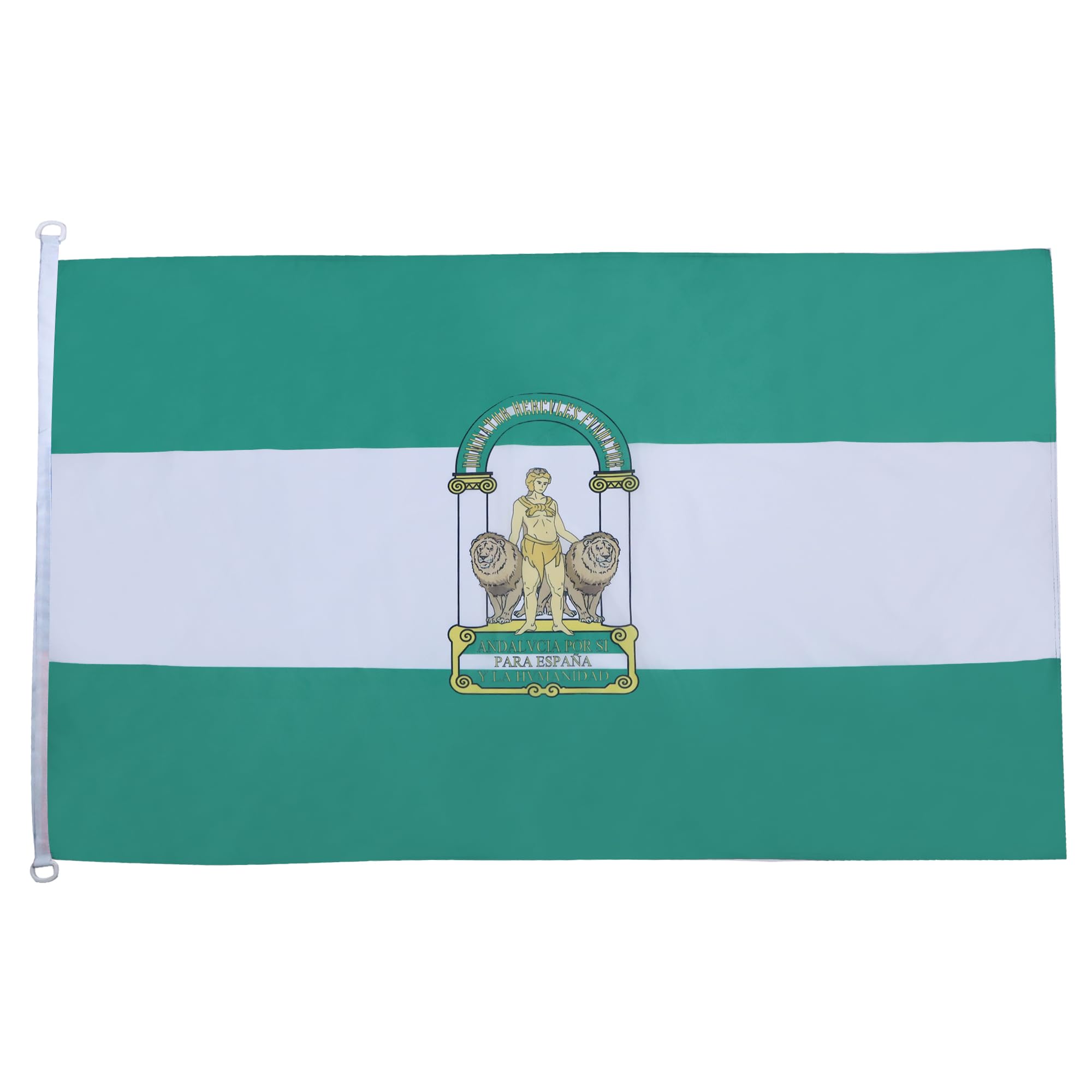 AZ FLAG - Andalusia Flag - 3x5 Ft - For Outdoor - Spanish region of Andalucía Banner Knitted Polyester with Two Plastic Rings - Fade Resistant - Vivid Colors - 3' x 5' Feet - 150x90 Cm