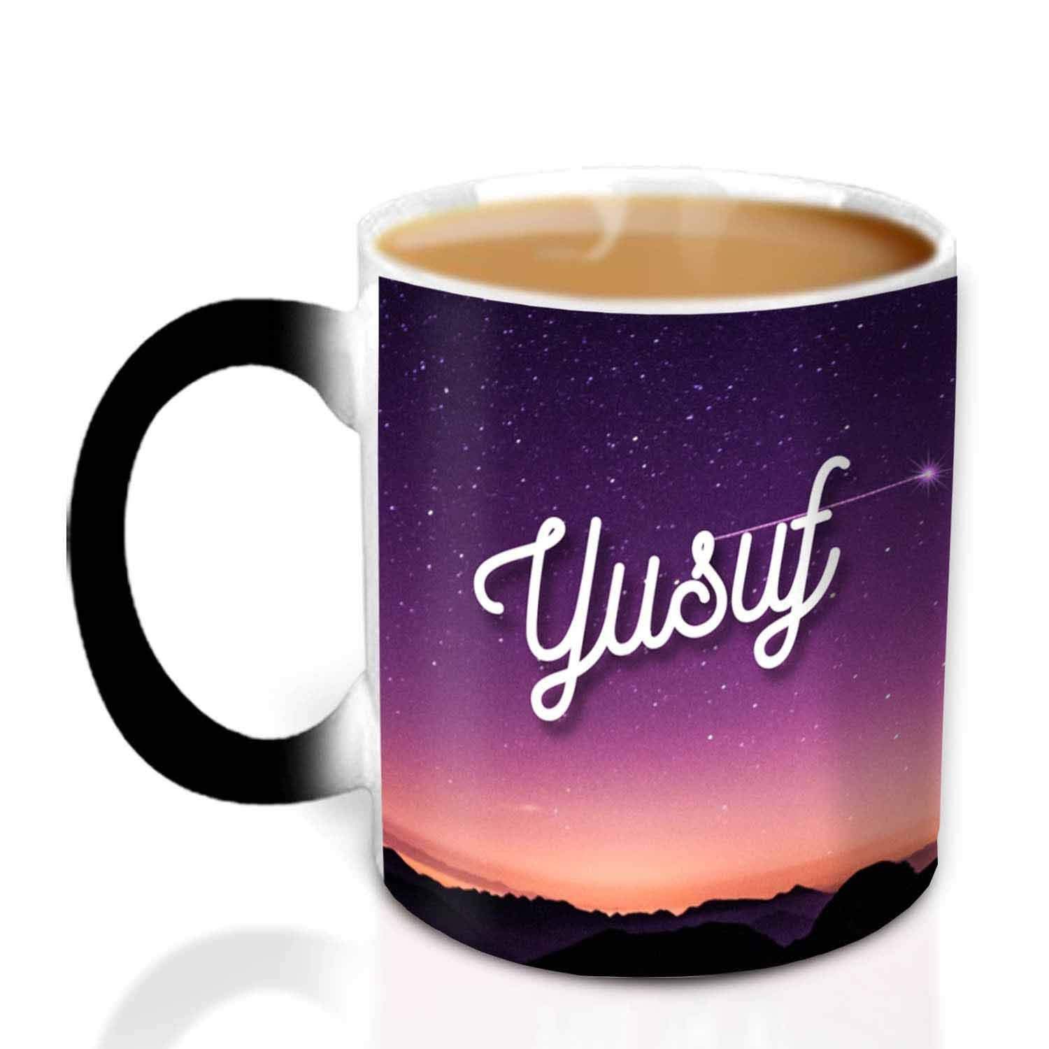 Hot Muggs® You're the Magic… Yusuf Magic Mug Personalised Name Ceramic, 315ml, 1 Unit