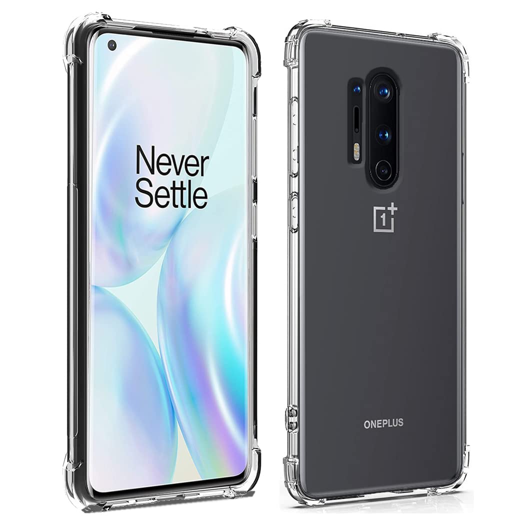 jonlineuk OnePlus 8 Pro Case Shock-Absorbent Transparent Slim Clear Gel Bumper Case Cover For (OnePlus 8 Pro)