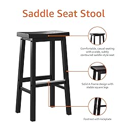 Amazon Basics Solid Wood Saddle-Seat Kitchen