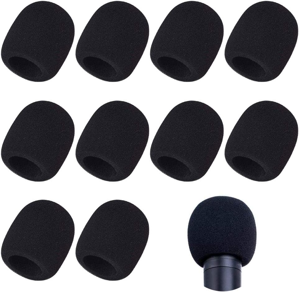 10 Pieces Microphone Windscreen Handheld Microphone Cover Foam Cover