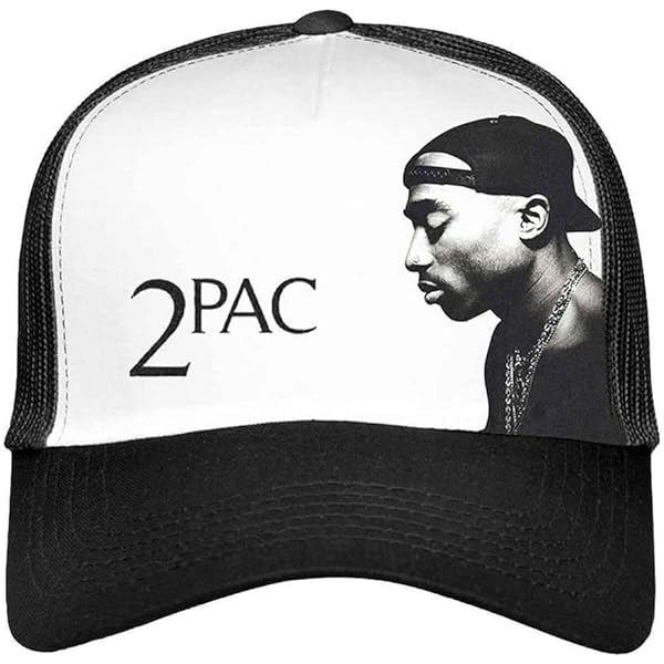 Tupac 2Pac Baseball Cap Gothic Logo Official Charcoal Grey