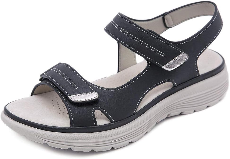 platfom sandals for women ， Velcro Open Toe Vamp Comfortable Slide