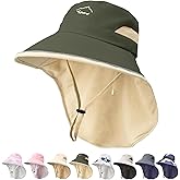 Kids Sun Hat UPF50+ Sun Protection Boys Bucket Hat Summer Girls Beach Hats with Neck Flap Adjustable Fishing Safari Hat