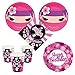 Pink Ninja Girl Party Supplies 16 guests - cake plates, napkins, cups, bonus balloon