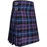 Men's Scottish Traditional 5 Yard Tartan Kilt, Highland Wedding Wool Kilts