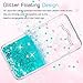 LeYi for Galaxy J3 V/Sky/Amp Prime/Express Prime/ J3 (2016) 6/ Sol Case with Tempered Glass Screen Protector [2 Pack], Girls Glitter Liquid Clear TPU Protective Case for Samsung J3V Turquoise