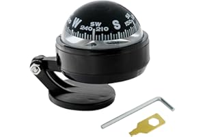 Dashboard Compass for Car - Car Navigation Tool, Precision Automotive Compass | Adhesive Dashboard Compass Ball for Auto, Com