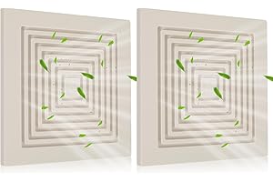 Calvana (2-Pack) BP90 Bathroom Exhaust Fan Cover, 9-1/4" x 9" Vent Cover Replacement, Compatible with Broan-NuTone, Square Ceiling or Wall-Mount, Fits Models BP46 663 670 671 675 688 689, White