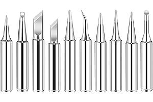 JMHNEWHOPE Soldering Iron Tips, 10 Pcs 900M Soldering Tips Compatible with Weller Hakko Soldering Iron Tips, Compatible with Quick, TENMA, Radio Shack, Yihua Solder Station Tips (B, I, K, D, C)