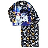 Lego Star Wars Boys Flannel Coat Pajamas (8, Black Darth Vader)