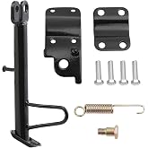 Mokuo Dirt Bike Stand,Motorcycle Kickstand, Scooter Mopeds Side Stand Come with Mounting Bracket in Iron Material Compatible with Most Scooter Mopeds Mini Bike,Height of 17.2cm Above Ground