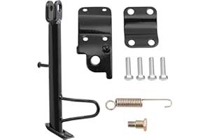 Mokuo Dirt Bike Stand,Motorcycle Kickstand, Scooter Mopeds Side Stand Come with Mounting Bracket in Iron Material Compatible with Most Scooter Mopeds Mini Bike,Height of 17.2cm Above Ground