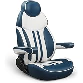 Leader Accessories Luxury Pontoon Captains Chair Yacht Bucket Boat Seat | Reclining Ergonomic Design Pontoon Boat Chair Yacht Seat with Adjustable Armrests